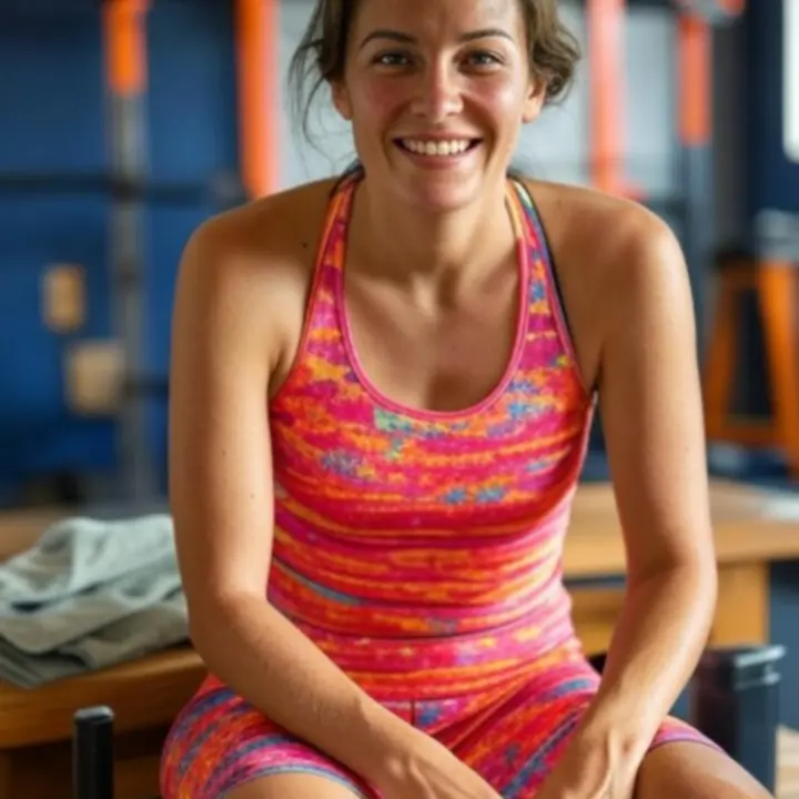 Autentyczny moment treningu klienta w domowej siłowni