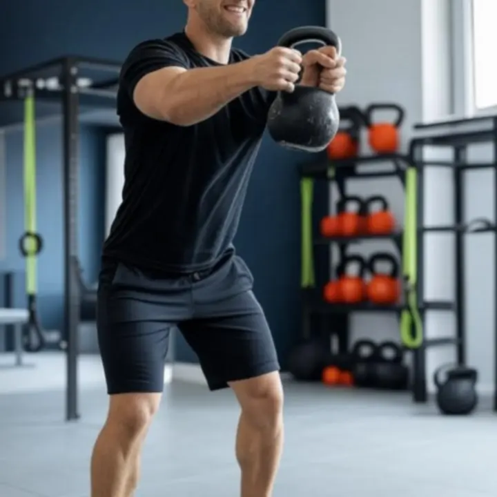 Klient w domowej siłowni prezentujący profesjonalny sprzęt fitness Fitonexa